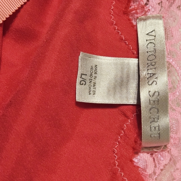 Vintage Victoria's Secret Babydoll Sleep Fuchsia Sz L Nightgown Satin Feel Gift - Picture 6 of 8
